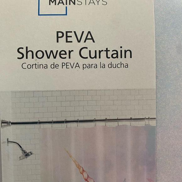 Unicorn shower curtain,PLASTIC,NWT,unicorn pattern,original packaging - Picture 7 of 8